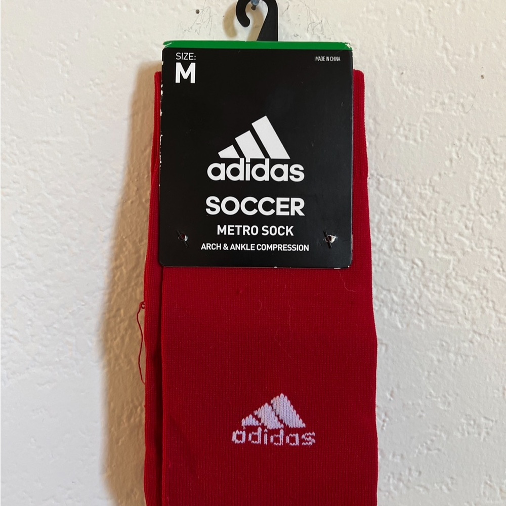 Adidas Red Athletic Soccer Socks